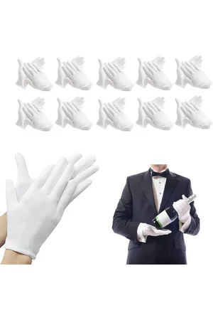 Merkloos Handschoenen - 12 paar witte katoenen handschoenen - zacht handkatoen - witte handschoenen - Servicehandschoenen - Sieradenmuntinspectie - werkhandschoenen- katoenen - voor droge handen, handspa en sieradeninspectie - 24*10cm - unisex