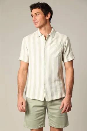 Deeluxe Klassiek gestreept katoenen jacquard overhemd met knopen XL