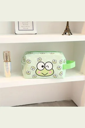 Sanrio Keroppi - Pu Lederen - Opbergtas - Make up - Met handvat - Toilettas - Etui