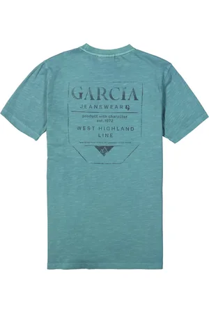 Garcia Heren T-shirt Groen Korte mouw