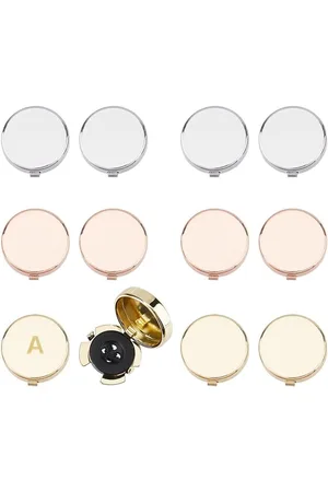 Merkloos Buttoncovers - 6 paar 3 kleuren messing manchetknoop covers met 145 mm dienblad