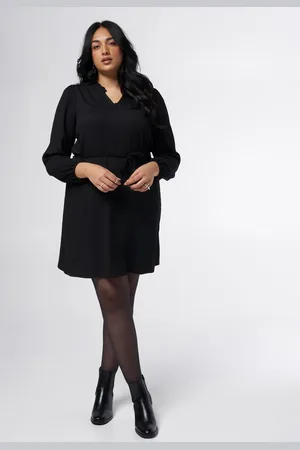 MS Mode Jurk Jurk met strikkoord en knoopjes