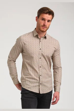 Gabbiano Heren Overhemd - 334751 - 4412 Khaki Brown
