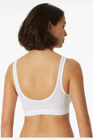 Schiesser 95/5 bralette (2-pack) - dames bustier met cups biologisch katoen