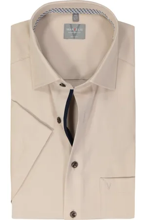 Marvelis Comfort fit overhemd - korte mouw - structuur - - Strijkvrij - Boordmaat: 48