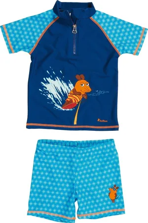Playshoes UV-zwemsetje jongens - Blauwe Muis - maat 110-116cm