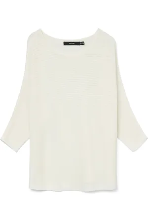 VERO MODA VMNORA 3/4 BOATNECK BLOUSE NOOS - Dames - Gebreide truien