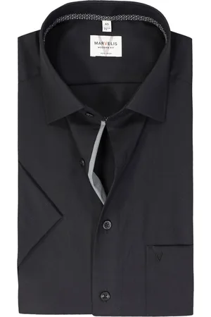 Marvelis Modern fit overhemd - korte mouw - popeline - - Strijkvrij - Boordmaat: 41