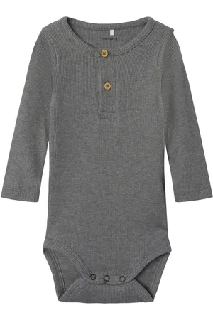 NAME IT Kab Button Romper - Mt. 74 - Mockingbird Melange