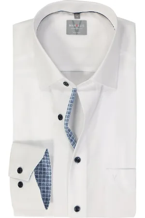 Marvelis Comfort fit overhemd - popeline - - Strijkvrij - Boordmaat: 40