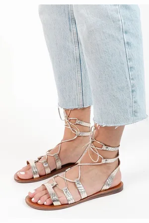 Sacha Dames - Gouden leren sandalen