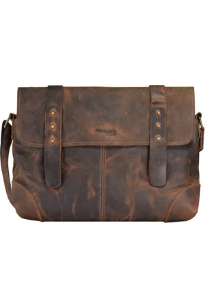 Greenland Klassieke Schoudertas Leer 36 cm