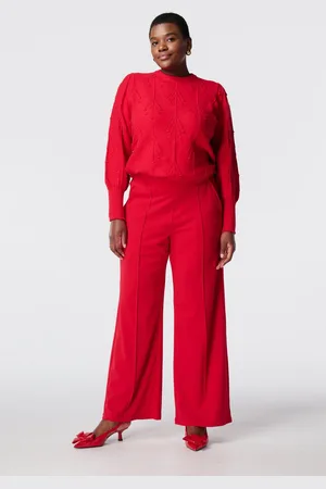 MS Mode Broek Rechtvallende broek met stretch