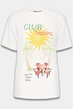Harper & Yve T-shirt Tropical Ss Hst25y300 106 Off White Dames