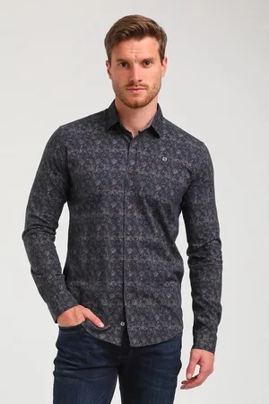 Gabbiano Overhemd Overhemd Met Grafische Print 334753 201 Black Mannen