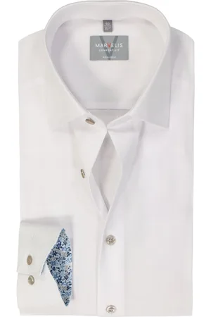 Marvelis Comfort fit overhemd - popeline - - Strijkvrij - Boordmaat: 40