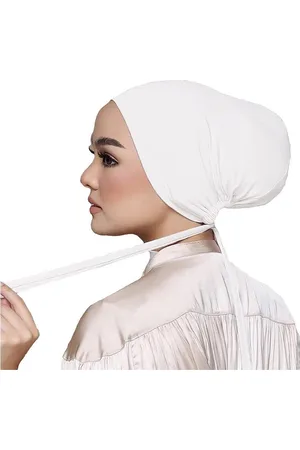 Merkloos Hoofddoek voor dames - Ondersjaal hijab-buispet met striksluiting voor vrouwen in