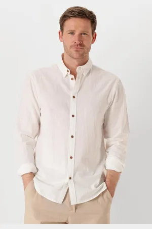 Anerkjendt Akleif L/s Cot/linen Shirt - met lange mouwen - Heren