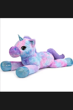 Merkloos Grote Pluche Eenhoorn - Kleurrijk Pluche Dier voor Kinderen - Perfect als Cadeau voor Valentijnsdag en Kerstmis