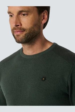 No Excess Pullover met ronde hals en geraffineerde tweekleurige jacquard