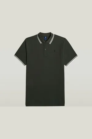 G-Star Dunda Slim Stripe Korte Mouw Poloshirt Groen M Man