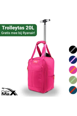 Cabin Max CabinMax Narvik Wieltas - Ryanair Reistas op Wielen - Handbagage 20L - 40x20x25cm - Fuschia