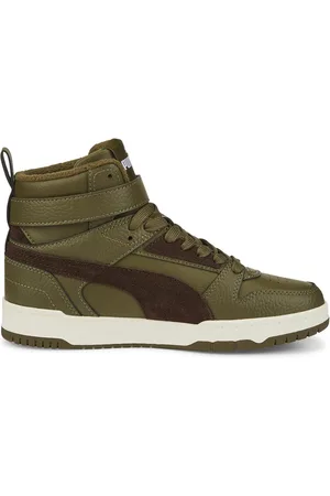 PUMA RBD Game WTR Jr Unisex Sneakers - Deep Olive-Dark Chocolate- Team Gold