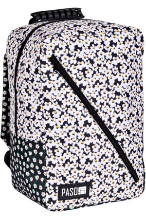 Merkloos MG-tie rugzak - 40x20x25 cm - bloemen - Wizzair - Ryanair - handbagage