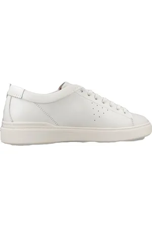 Clarks Leren Sportieve Sneakers Met Rubberen Zool