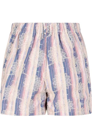 Ydence Broek Short Andrea Hss2504 1113 Denim Blue/pink Stripe Dames