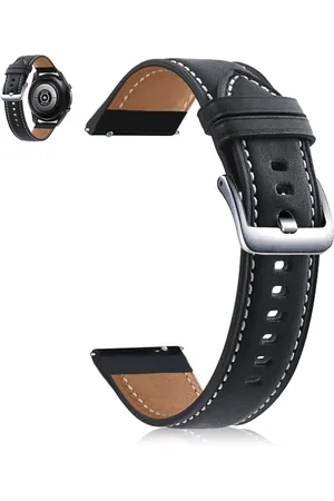 Merkloos Echt leren horlogebandje 22 mm - Reserveband compatibel met klassieke horloges - Elegant voor heren en dames - Bandbreedte: 22 mm
