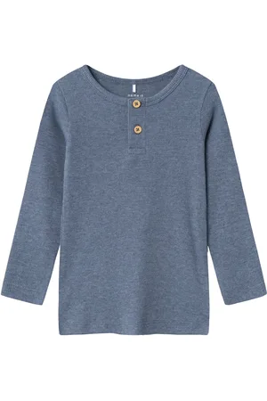 NAME IT Mini jongens longsleeve KAB Troposphere MELANGE Regular Fit