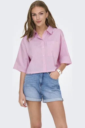 JDY MIO 2/4 CROPPED SHIRT WVN DIA - Dames - Blouses