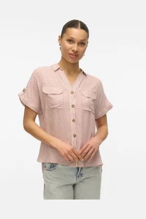 VERO MODA VMBUMPY SS SHIRT WVN NOOS - Dames - Blouses