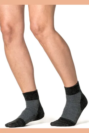 Woolpower Sokken Skilled Liner Short - Dark Grey/Grey