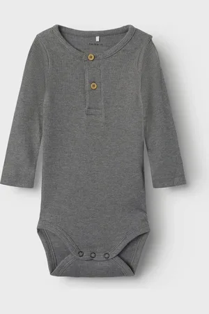 NAME IT Kab Button Romper - Mt. 62 - Mockingbird Melange