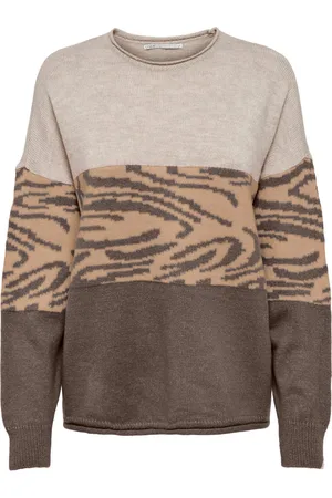 ONLY ONLJADE ANIMAL L/S PULLOVER KNT Dames Trui