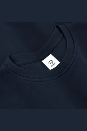 A-dam Adam Orange - Sweatshirts - Vegan - Katoen - Trui - Heren - Donkerblauw - S