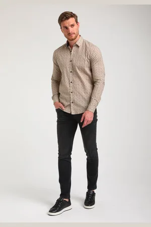 Gabbiano Heren Overhemd - 334751 - 4412 Khaki Brown