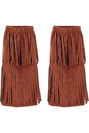 Merkloos Hippie Beenwarmers en Handschoenen voor Volwassenen - Accessoire voor Carnavalskostuums, Festivals en Themafeesten