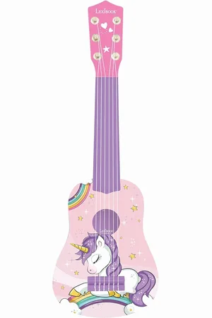 Merkloos Gitaar voor Kinderen met 6 Nylon Snaren - 53 cm, Roze/Blauw met Handleiding