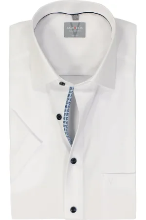Marvelis Comfort fit overhemd - korte mouw - popeline - - Strijkvrij - Boordmaat: 40