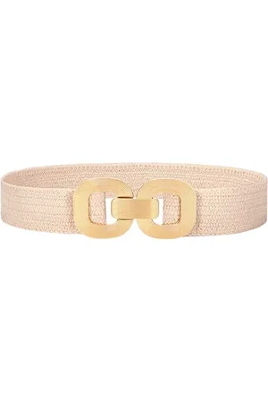 Fashion Favorite Elastische Riem - Rotan /Goud | Polyester / Elastaan | Tailleriem |