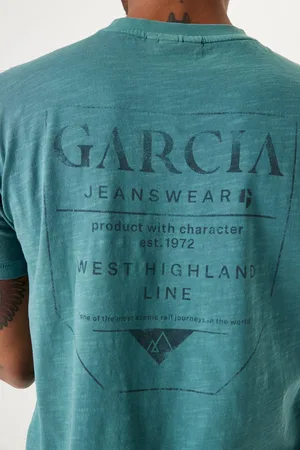 Garcia Heren T-shirt Groen Korte mouw