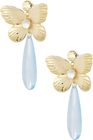 Yehwang Vlinder bedel oorbel met diamant - - statement - ibiza