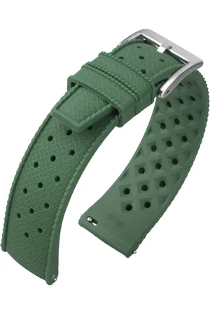 NATOS Tropic Style Basket Weave Horlogebandje Silicone Rubber - Makkelijk Zelf te Monteren - 22mm