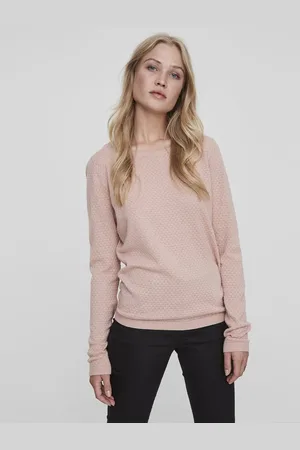 VERO MODA Trui Vmcare Structure Ls O-neck Blou Noo 10136644 Misty Rose Dames