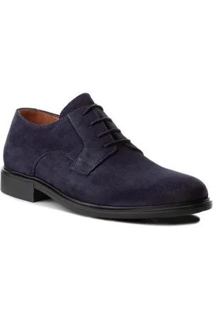 Tommy Hilfiger Hilfiger suede blauwe veterschoen - maat 46