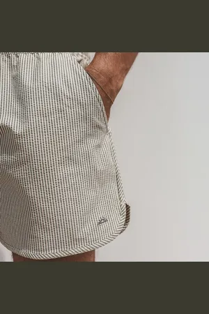 Salted Stories Seersucker Swim Short Men | UV-zwembroek voor mannen |