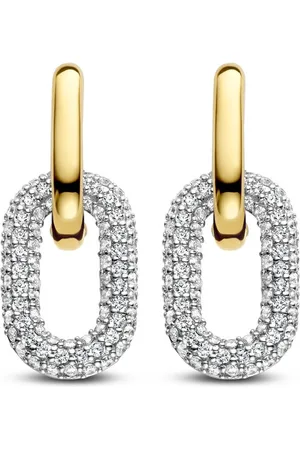 Ti Sento Milano TI SENTO Dames Oorbellen - 925 - Zirkonia met geel verguld - 7904ZY